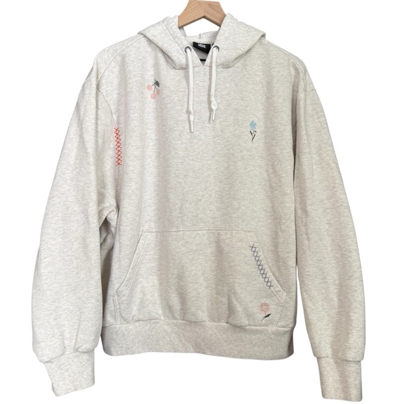 Vans Tops - Vans Floral Embroidered Hooded Sweatshirt